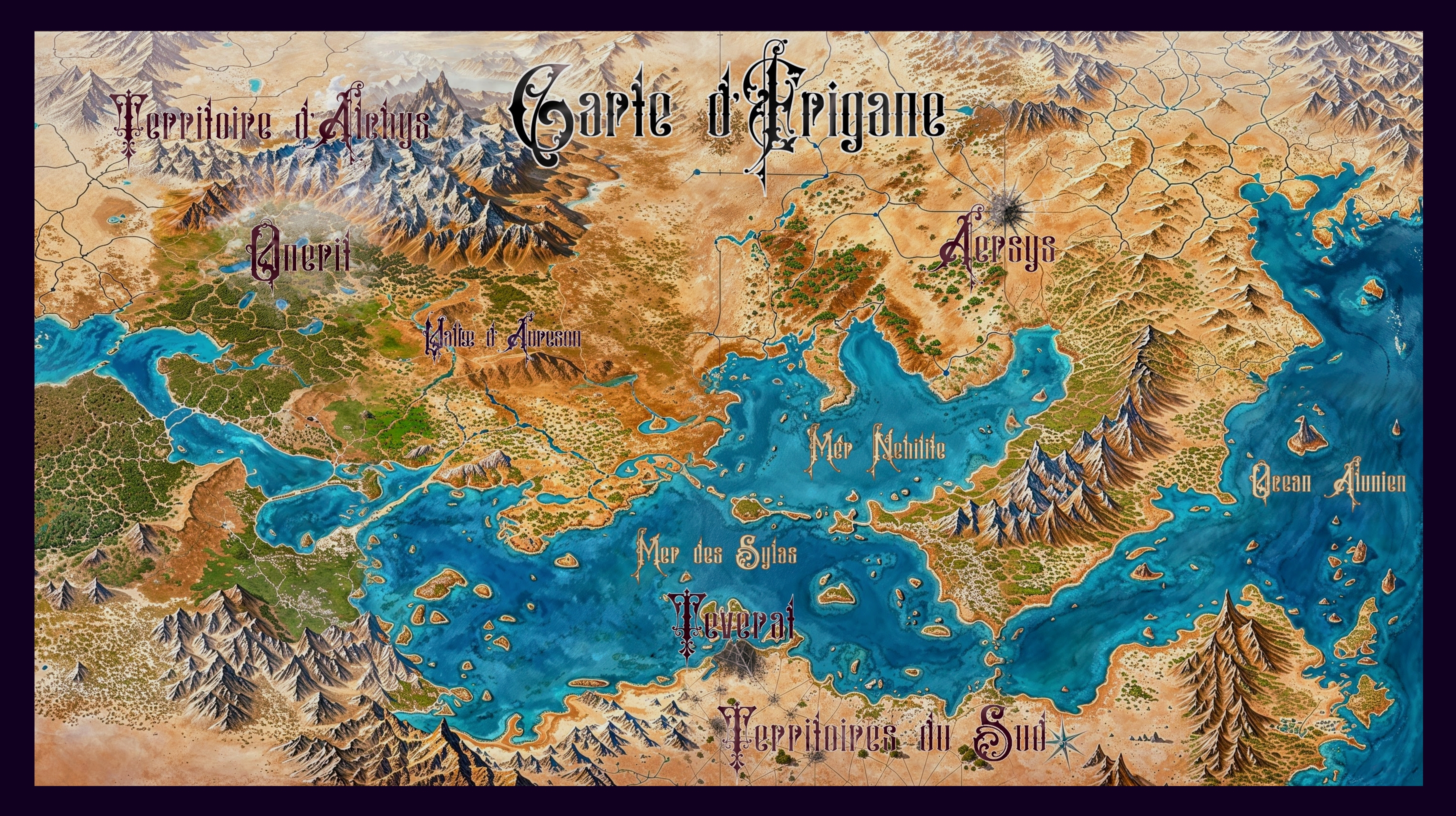 carte de la planète Erigane